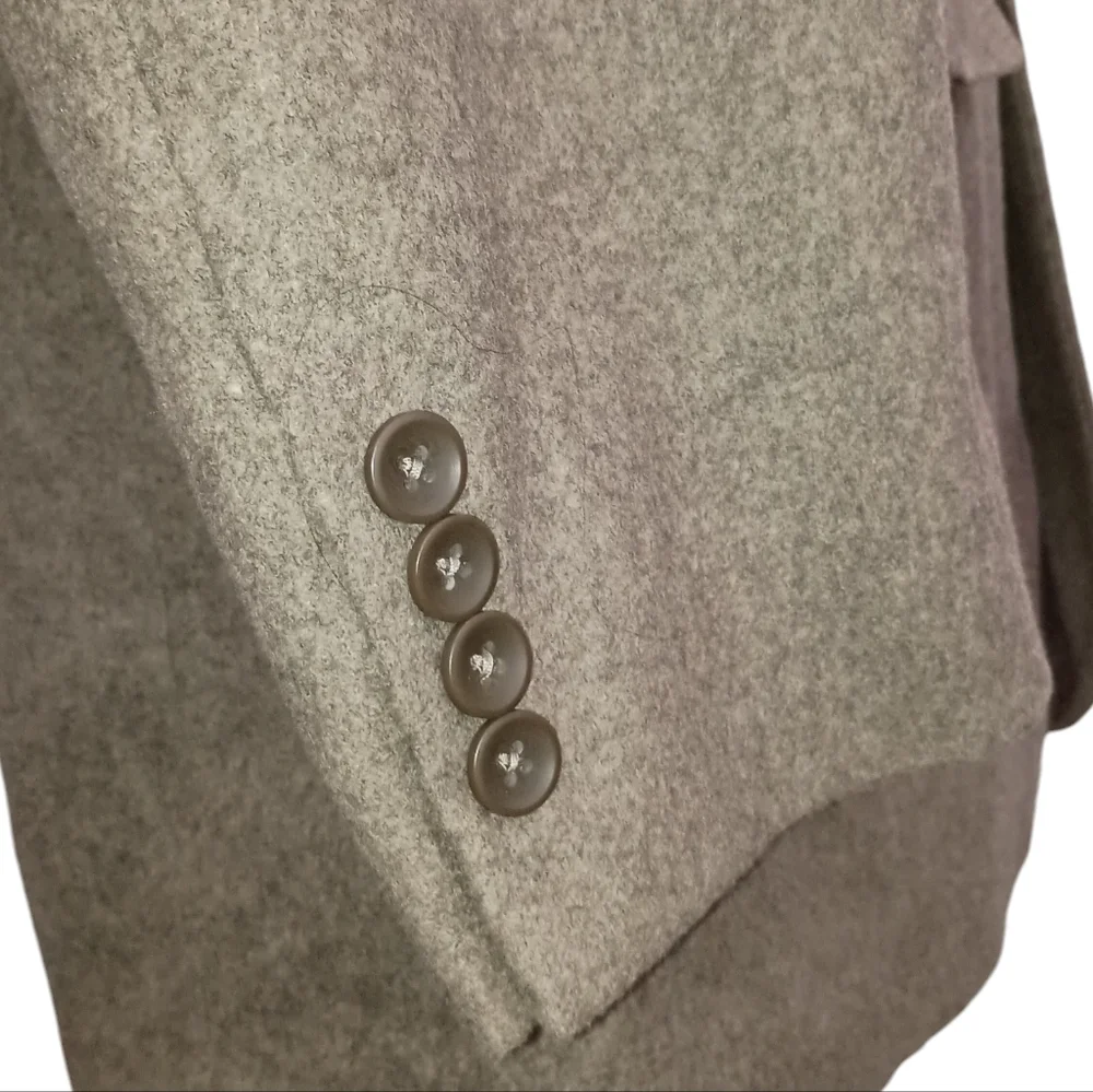 Mens Oscar de la Renta Wool Cashmere Blend 3 Button Sport Coat Size 41 Regular